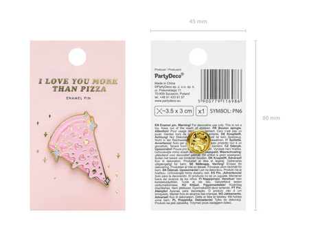 Przypinka metalowa Pizza 3,5x3 cm