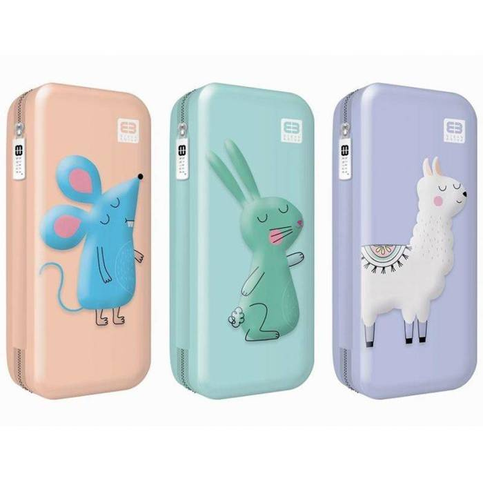 Piórnik szkolny jednokomorowy 3D pastel