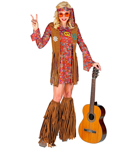 Nakładki na buty frędzle brązowe Indianin, Hipis