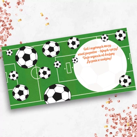 Kartka z życzeniami Wszystkiego Najlepszego Piłka nożna 1 szt.