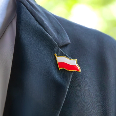 Przypinka pin biało-czerwony POLSKA