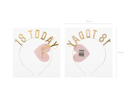 Opaska złota 18 TODAY Osiemnastka