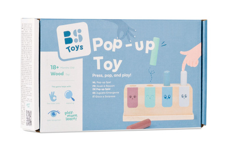 Drewniana gra zręcznościowa patyczki Pop-up BS Toys