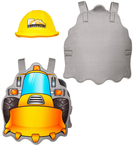 Strój koparka budowlaniec piankowa kamizelka 3-5 lat