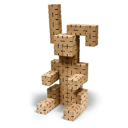 Klocki konstrukcyjne tekturowe do samodzielnego złożenia zestaw 25 sztuk Cardbloks