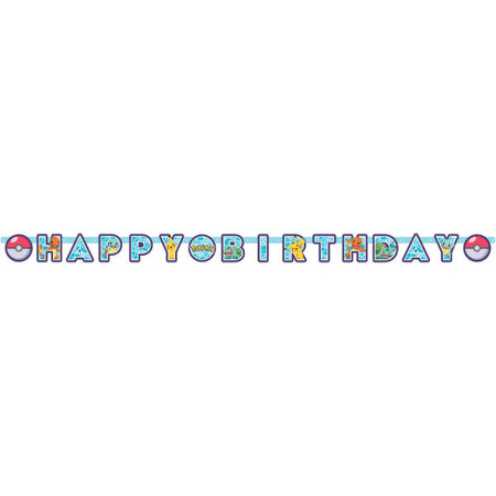 Baner urodzinowy Happy Birthday POKEMON 218 cm