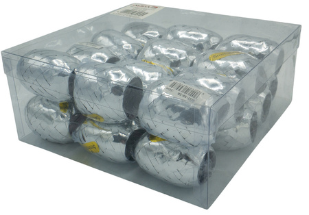 Wstążka plastikowa błyszcząca "jajko" 5mm x 10m SREBRNA