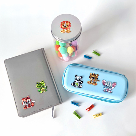 Haft diamentowy - naklejki ZWIERZĘTA 12 szt.