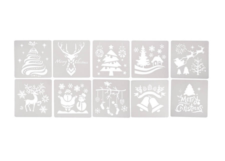 Świąteczne Szablony sztuczny śnieg spray 2 szt.