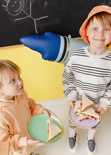 Talerzyki papierowe kolorowy mix 21 cm 6 szt.