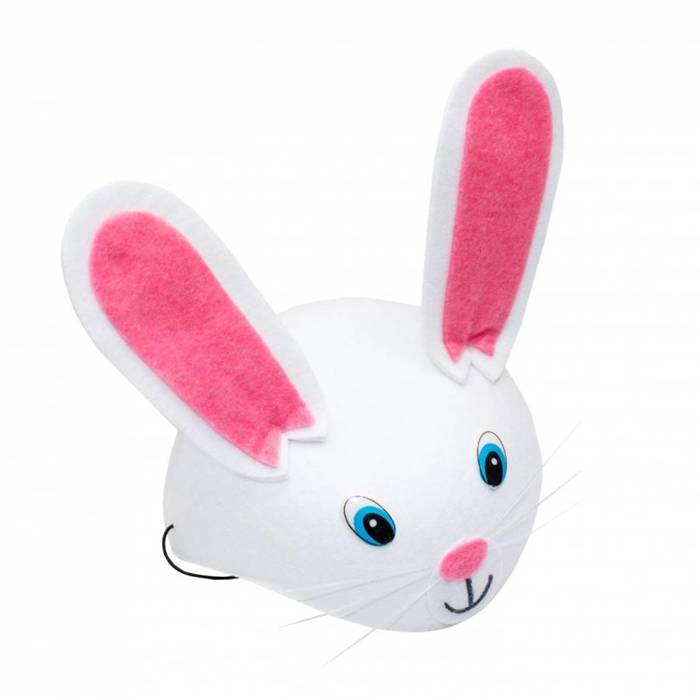 Czapka filcowa Królik króliczek biały
