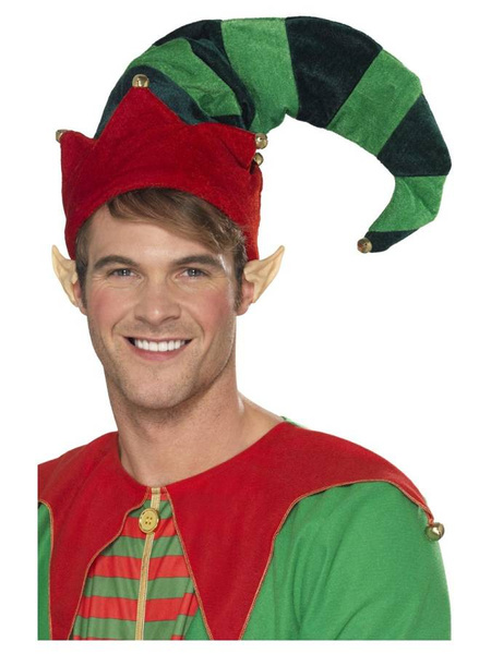 Czapka Elfa zielono czerwona z dzwoneczkiem Smiffy's