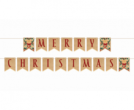 Baner Girlanda świąteczna Merry Christmas flagi