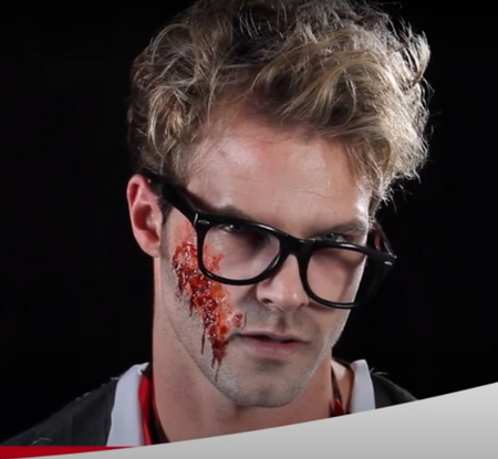 Rana lateksowa realistyczna - poparzenie, ropiejąca skóra