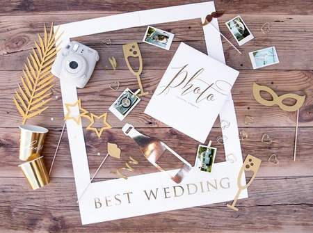 Foto rekwizyty Bal Sylwester Let's Celebrate złote 8 szt