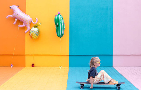 Lampart różowy balon foliowy 114 x 80 cm