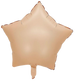 Gwiazdka satynowa matowa balon foliowy 18 cali kremowa karmelowa