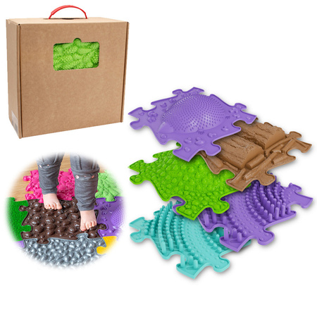 Maty ortopedyczne - mata podłogowa sensoryczna zestaw 5 sztuk