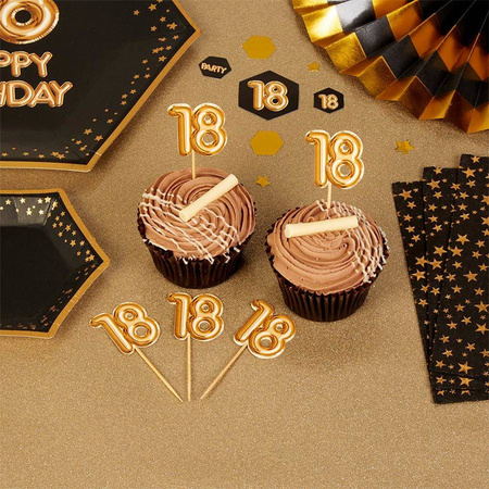 Pikery toppery na urodziny dekoracje na tort 20 szt.