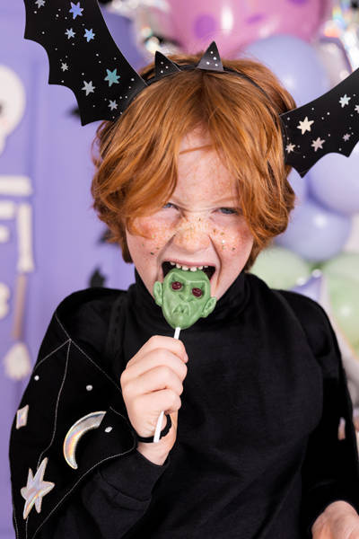 Opaski dla dzieci Nietoperz czarne w gwiazdki 4 szt.