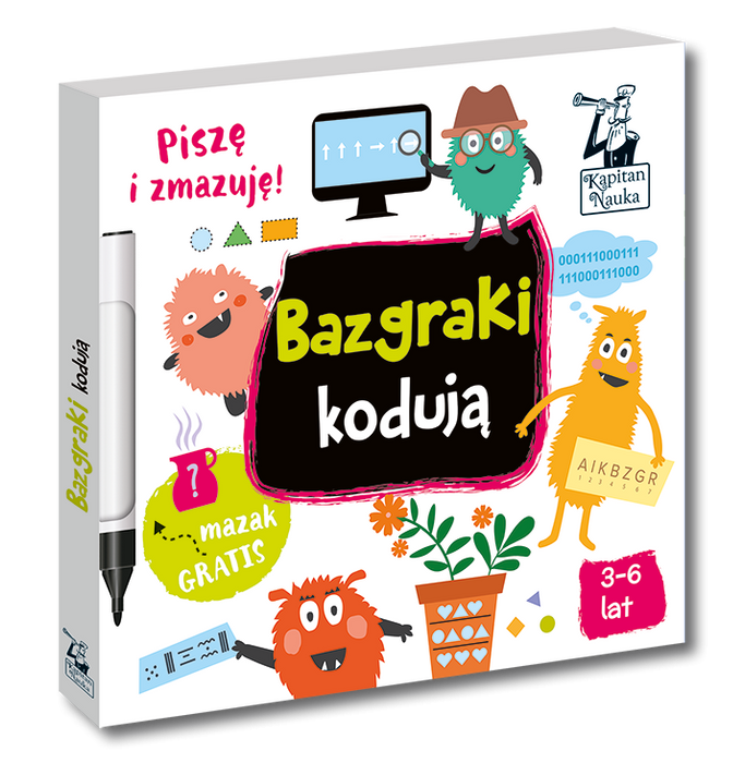 BAZGRAKI KODUJĄ (3-6 LAT) KSIĄŻKA + MAZAK KAPITAN NAUKA 2022