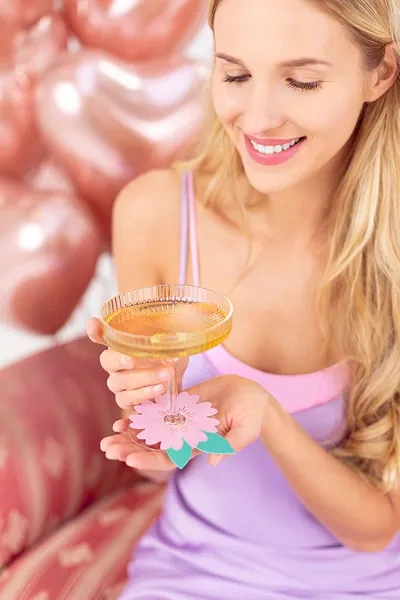 Znaczniki na kieliszki Kwiaty 10 szt.