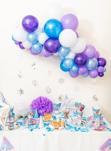 GIRLANDA BALONOWA gotowy zestaw - Kraina Lodu