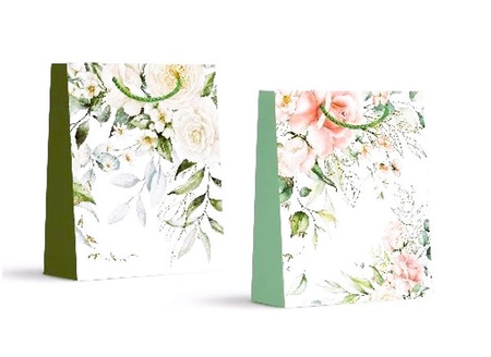 Torebka prezentowa kwiaty i liście Floral XL 55x40x15 cm mix wzorów