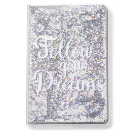 Notes FOLLOW YOUR DREAMS - srebrne cekiny