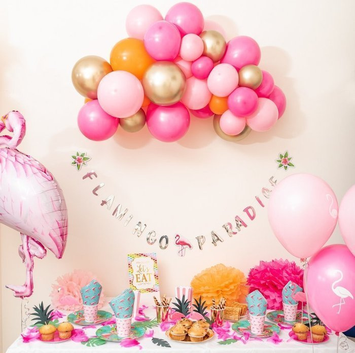 GIRLANDA BALONOWA gotowy zestaw - Flaming