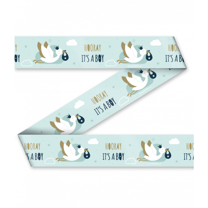 Taśma dekoracyjna Baby Shower, niebieska chłopiec 12 metrów