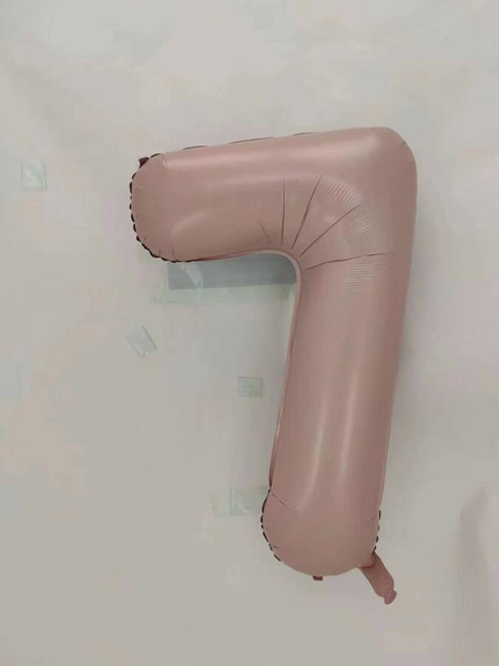 Balon foliowy CYFRA SATIN PASTEL PINK różowy 40 cali 85 cm