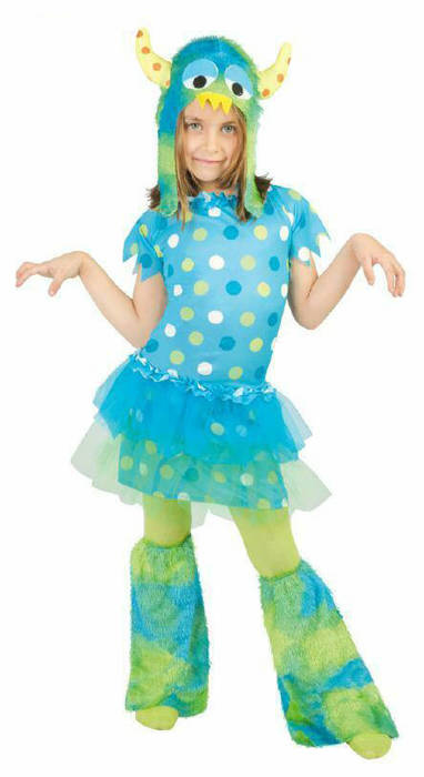 Strój dla dziewczynki Niebieski Potworek