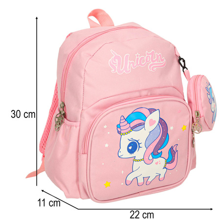 Plecak dla przedszkolaka szkolny dziecięcy jednorożec 30x22x11cm