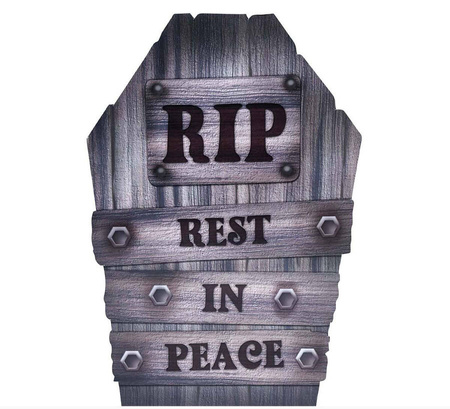 Nagrobek RIP Rest in Peace dekoracja Halloween 56 cm