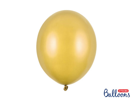 Balon Strong Metallic jednokolorowy 12 cali 100 szt. Metallic Gold