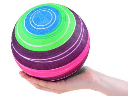 Piłka tęczowa gumowa 19 cm do zabawy dla dzieci