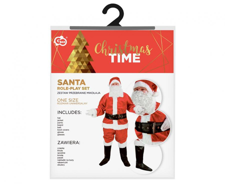 Strój Świętego Mikołaja zestaw "Przebranie Mikołaja" one size