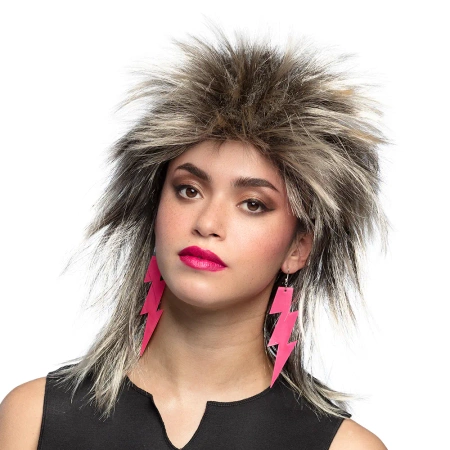 Kolczyki różowe błyskawice flash