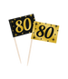 Toppery dekoracyjne, pikery na imprezę 80-ste urodziny 50 szt.