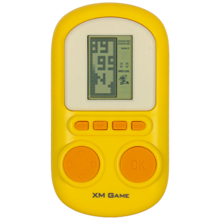 Gra elektroniczna zręcznościowa mini konsola przenośna kieszonkowa żółty