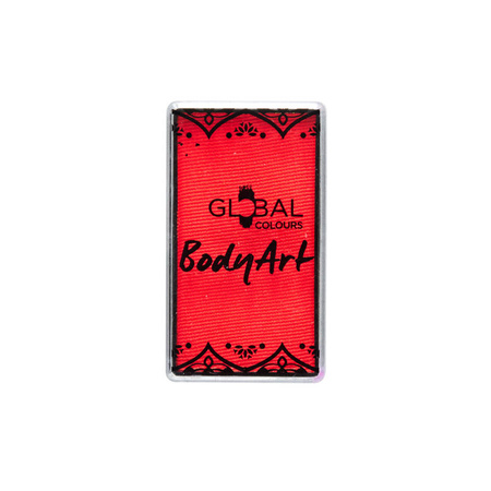 Global Colours farba do twarzy i ciała prostokątna 20g UV Neon Coral Red