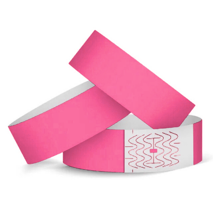 Opaski na rękę identyfikacyjne Tyvek RÓŻOWY 10 szt.