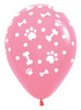 Balon Sempertex Paw Prints GIRL psie łapki 12 cali 1 szt. mix