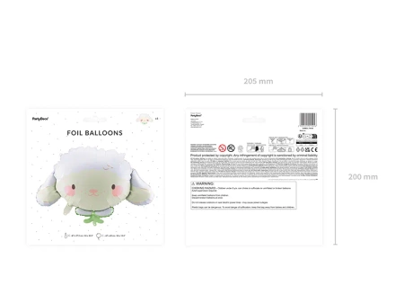 Balon foliowy Owieczka Wielkanoc, 87x57.5 cm