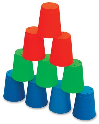 Gra Kubki do Stackingu 12 szt - zestaw z pokrowcem