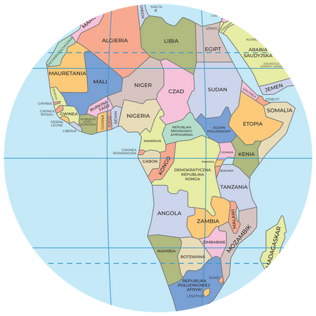 Piłka Balonowa Globus Państwa Świata PL