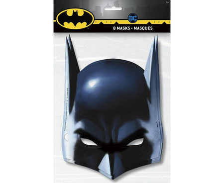 Maski papierowe Batman 8 szt.