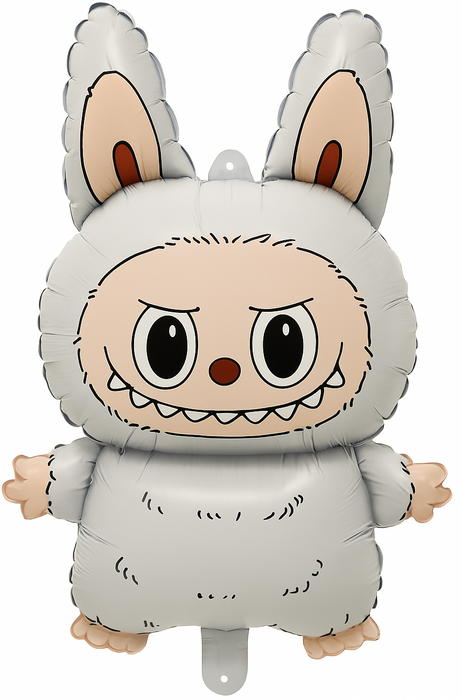 Balon foliowy w kształcie LABUBU biały 38x66 cm na powietrze