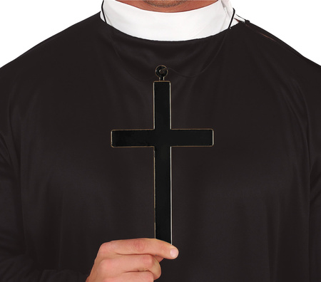 Naszyjnik czarny KRZYŻ 22 cm Halloween